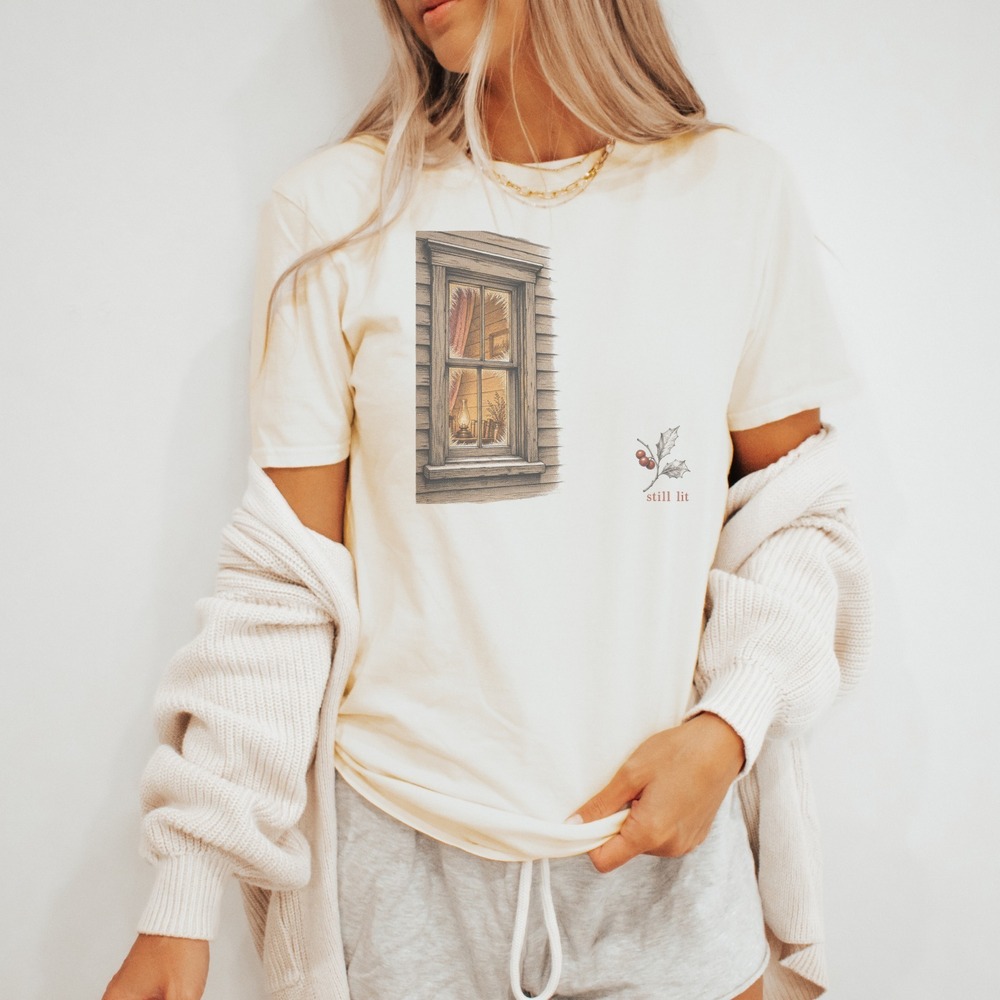 Gildan Cream Graphic Window Tee